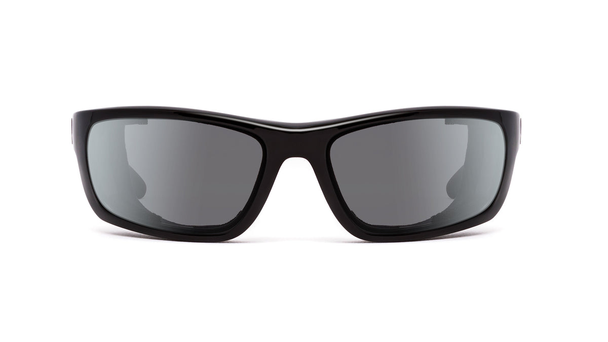 Demeter RX - 7eye by Panoptx - Motorcycle Sunglasses - Dry Eye Eyewear - Prescription Safety Glasses - Glossy Black