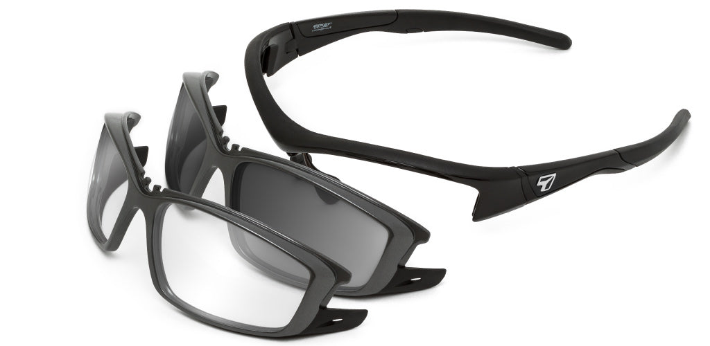 Rocker (Interchangeable Lenses) - 7eye by Panoptx - Motorcycle Sunglasses - Dry Eye Eyewear - Prescription Safety Glasses