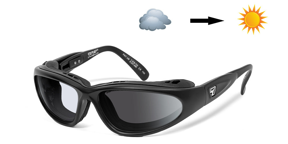 Cape - 7eye by Panoptx - Motorcycle Sunglasses - Dry Eye Eyewear - Prescription Safety Glasses