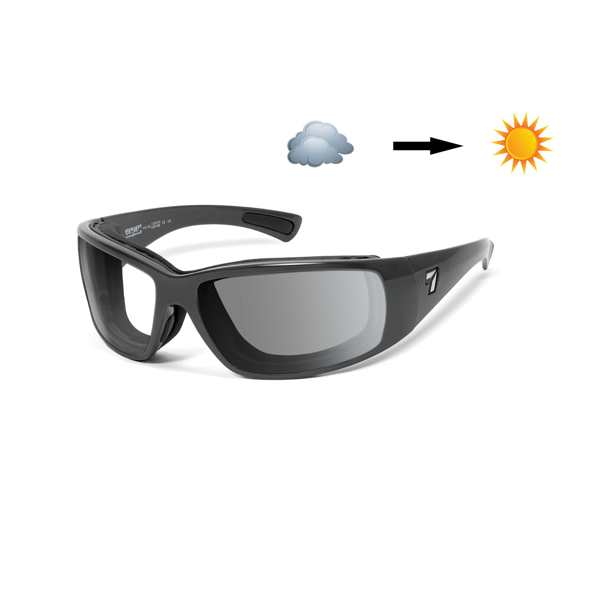 Taku Plus - Rx - 7eye by Panoptx - Motorcycle Sunglasses - Dry Eye Eyewear - Prescription Safety Glasses